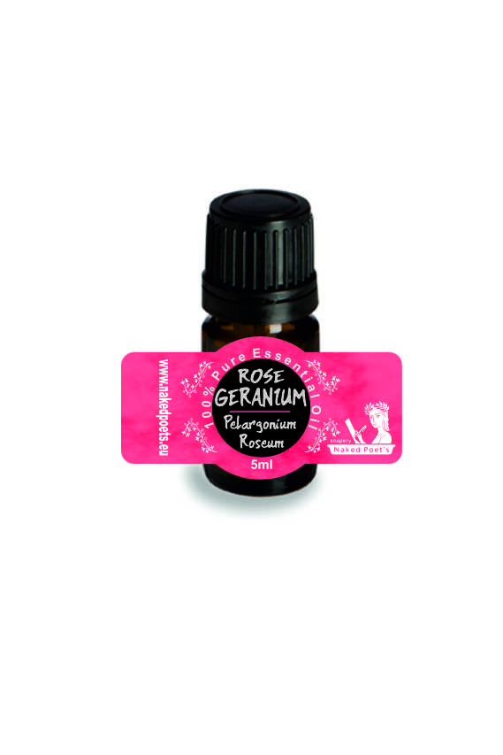 Pelargonijų rožinių (Rose Geranium) 100% grynas eterinis aliejus 5ml